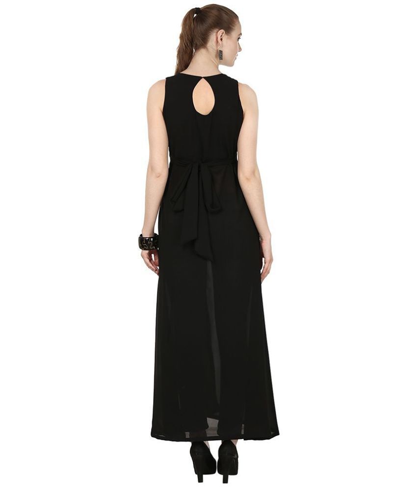 Plain Black One Piece Dress