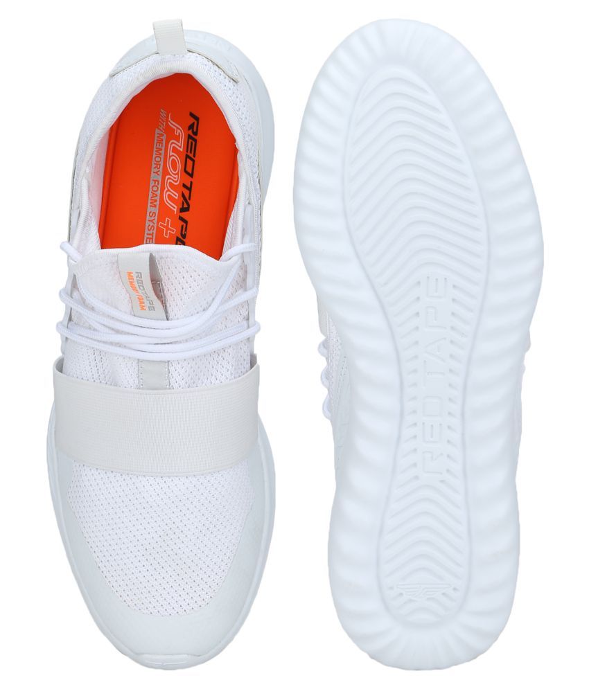red tape white sports shoes