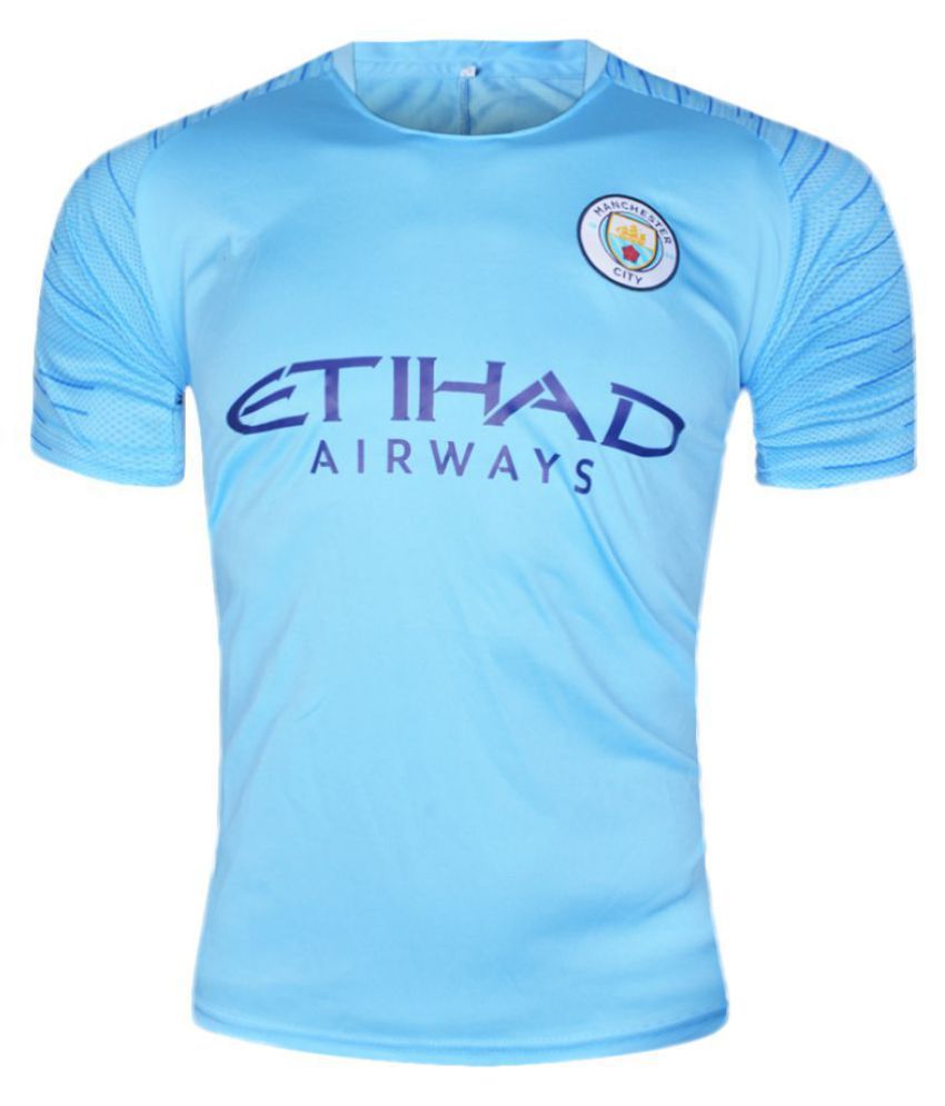 Manchester City Sky Blue Polyester Jersey Buy Manchester City Sky Blue Polyester Jersey Online At Low Price In India Snapdeal