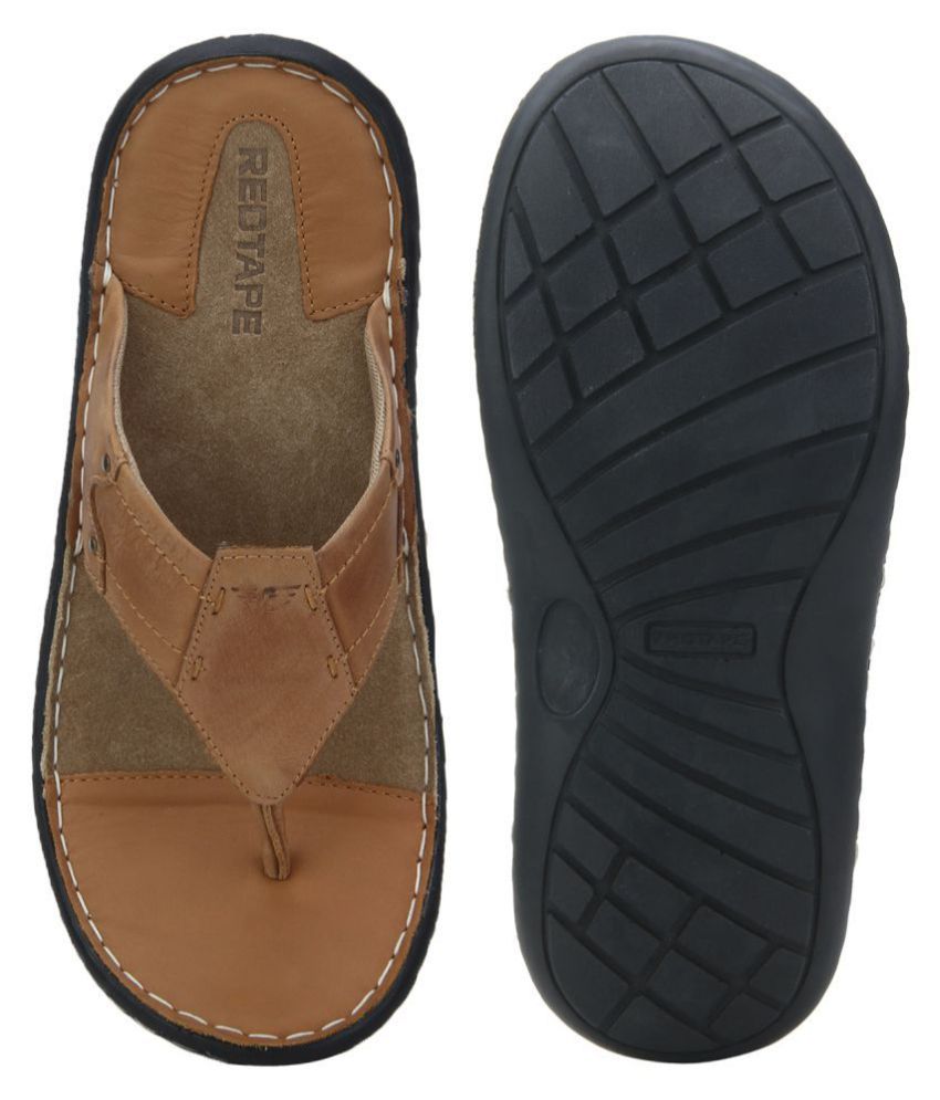 red tape men's leather sandals and floaters