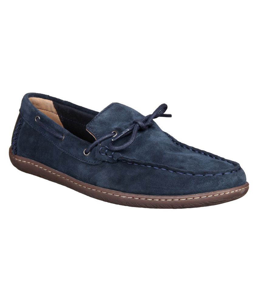 clarks blue loafers