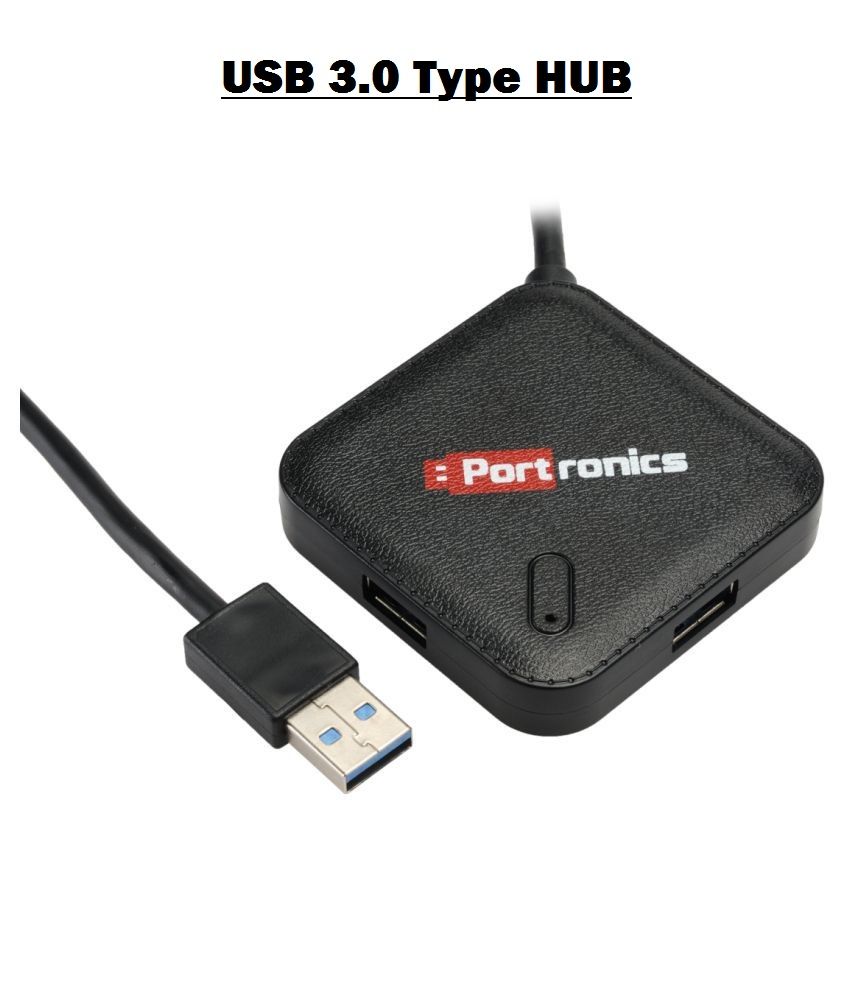 Portronics 4 port High Speed 5 GBps USB 3.0 Connector USB HUB