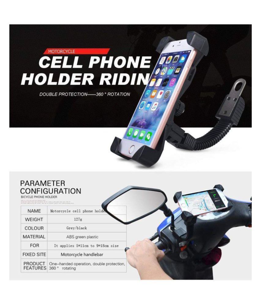 mirror mount mobile holder for bike