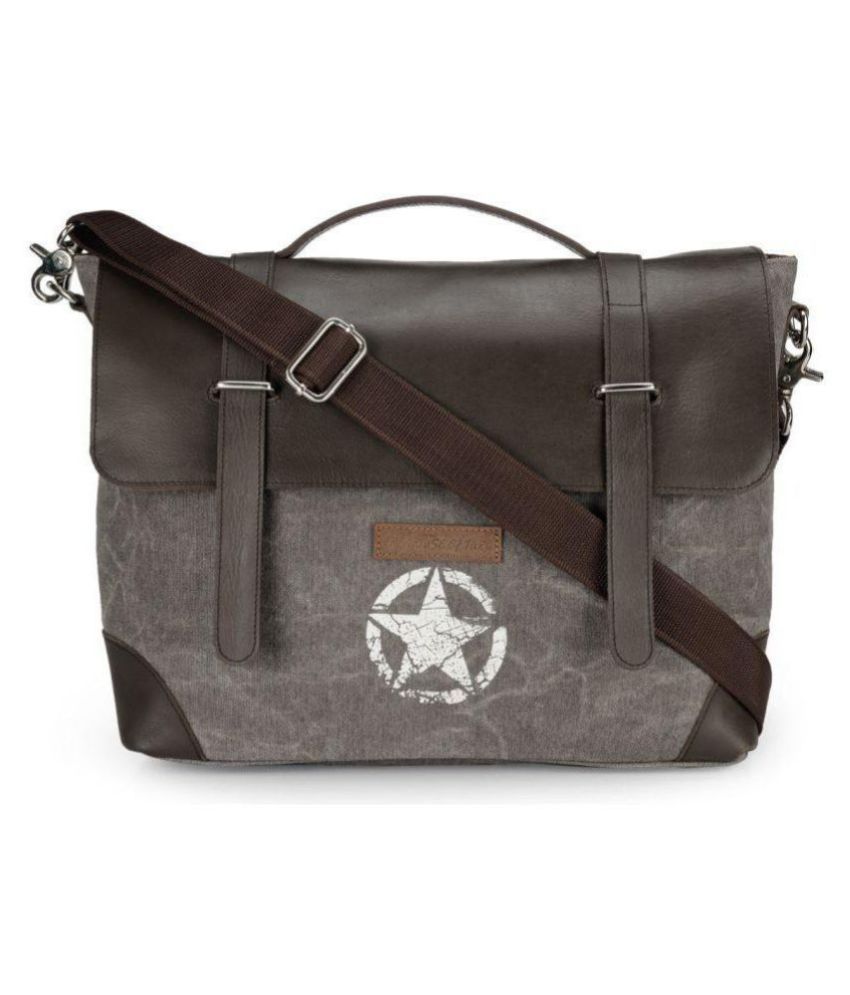 The House Of Tara Htmb 038 Grey Canvas Office Bag The House Of Tara Htmb 038 Grey Canvas Office Bag