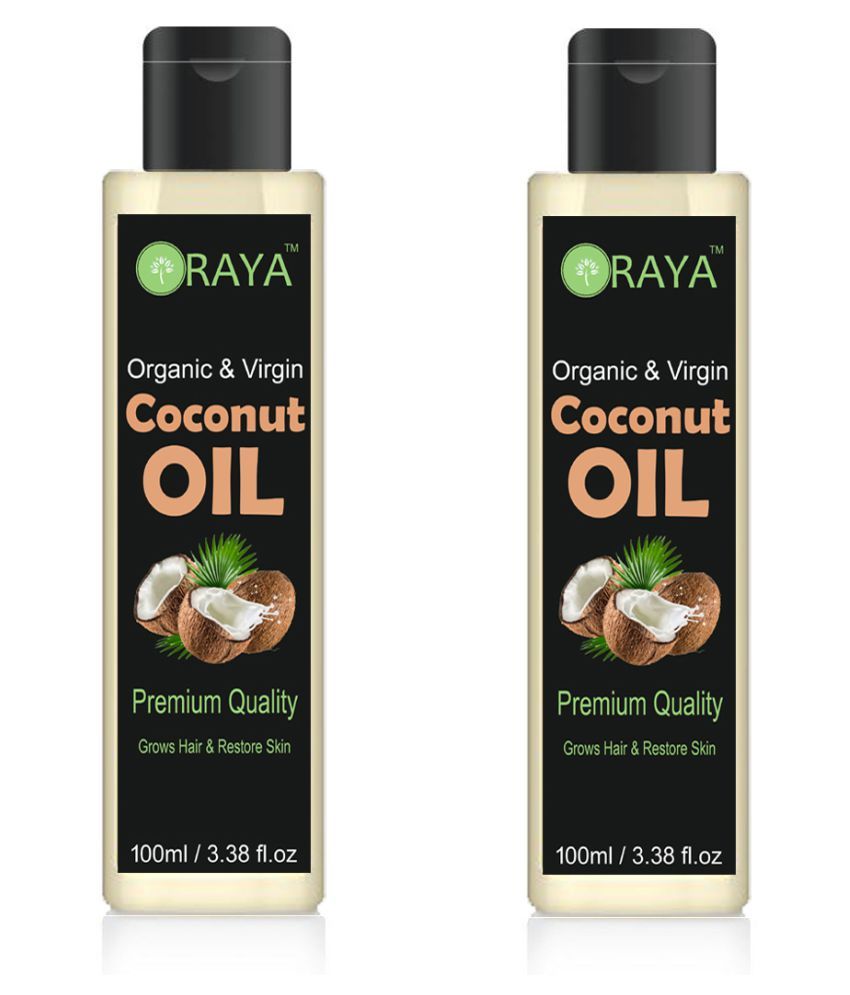     			ORAYA 100% Pure & Natural Virgin Cocount Oil & Hair Oil Skin Oil 200 ml Pack of 2