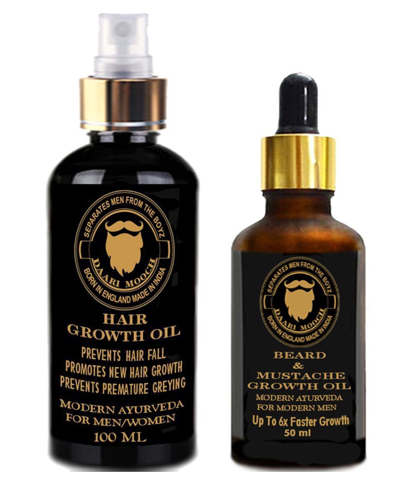 Daarimooch Growth Oil For Hair Beard For Men 150 Ml Pack Of 2