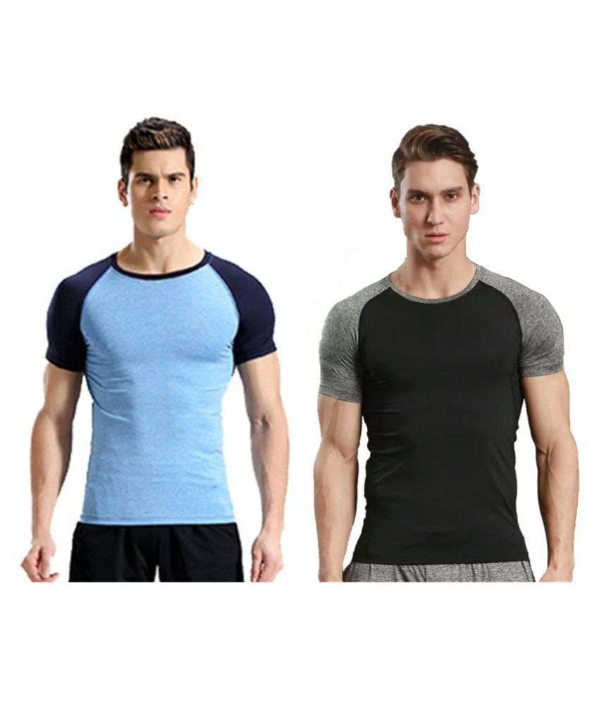 Zesteez Men's Tshirt Ultra Stretchable compression support Gym work out ...