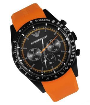 armani orange strap watch
