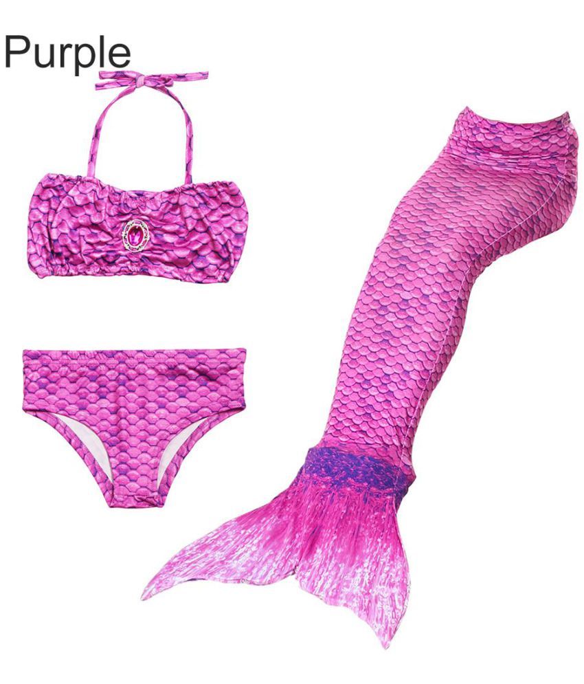 Cute Mermaid Tail Bikini Bathing Suit Girl Kid Summer Swimsuit ...