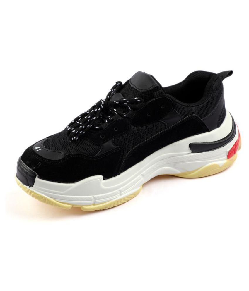 Mr.SHOES 1826-2-BLACK TRIPLE S UNISEX Black Running Shoes - Buy Mr ...