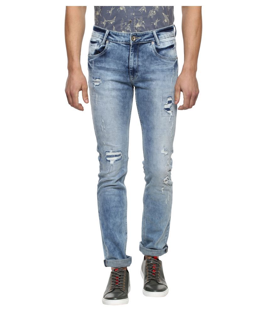 mufti slim men blue jeans