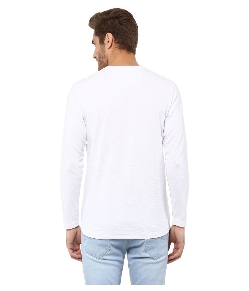 Mufti Cotton Blend White Solids T-Shirt - Buy Mufti Cotton Blend White ...
