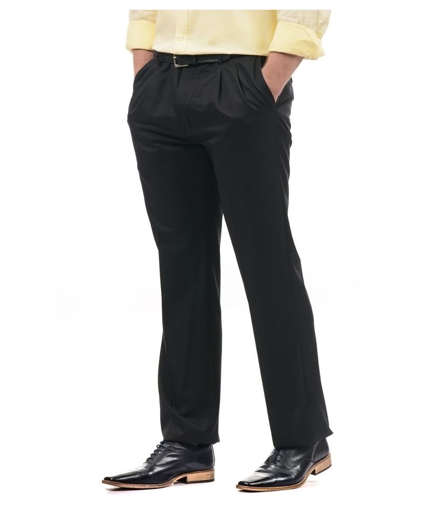 black pleated trousers mens