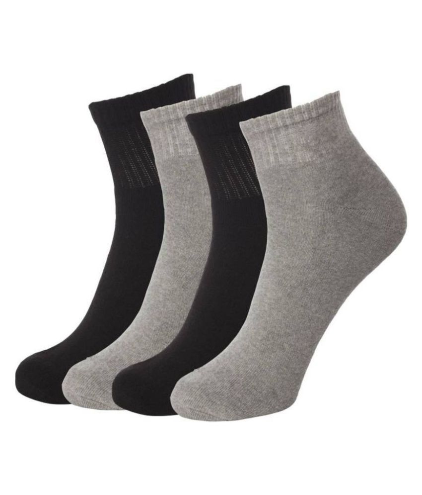     			Tahiro Multicolour Cotton Ankle Length Socks - Pack Of 4