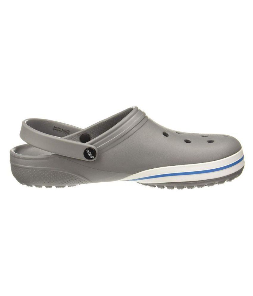 Crocs Unisex Jibbitz byilby Clogs Gray Synthetic Floater ...