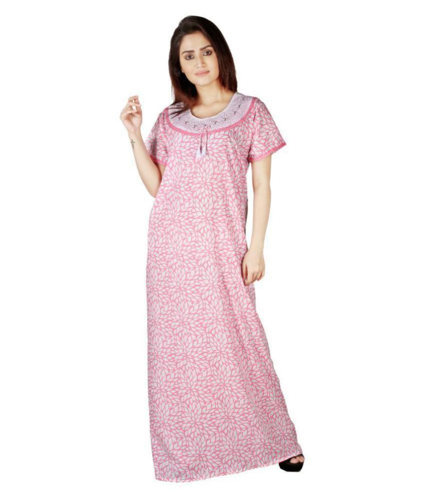 full sleeve nighty cotton