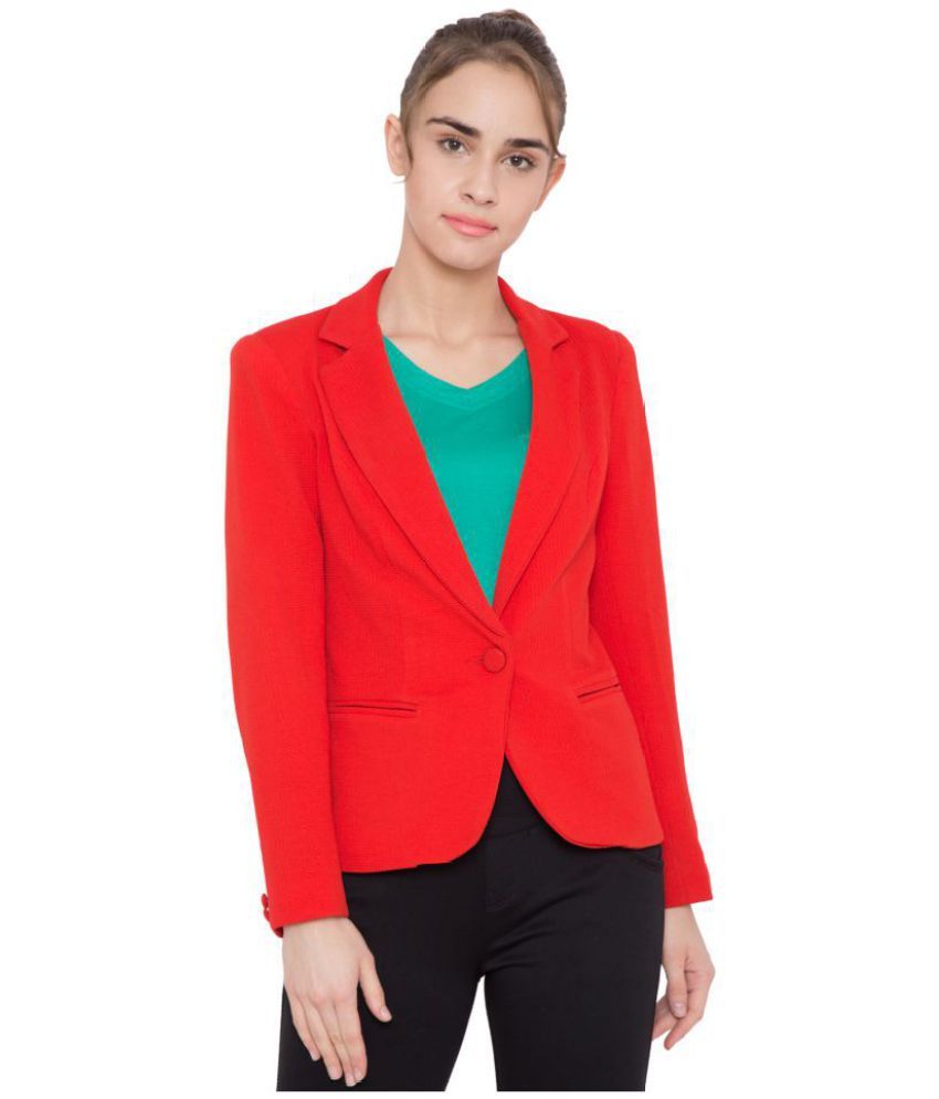 Buy ARV Fashion Polyester Blend Red Blazers Online at Best Prices in ...