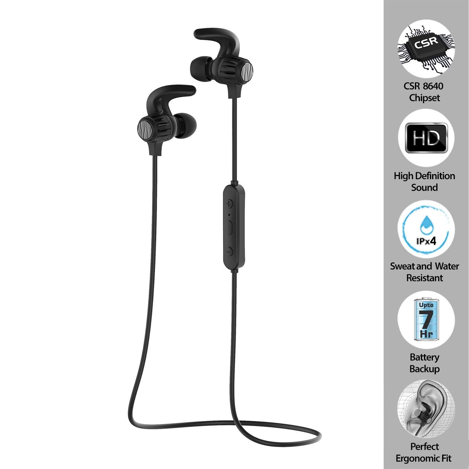 Boat Rockerz 295 Wireless Sports Bluetooth Headset - Black - Buy Boat ...