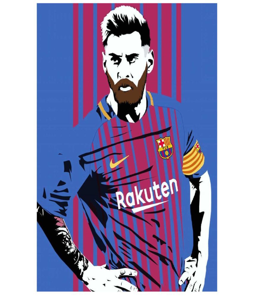 messi holding jersey poster