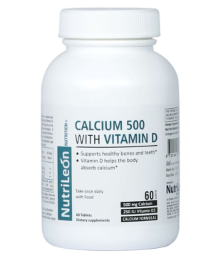 Nutrileon Calcium Vitamin D3 Supplement Natural Minerals 60