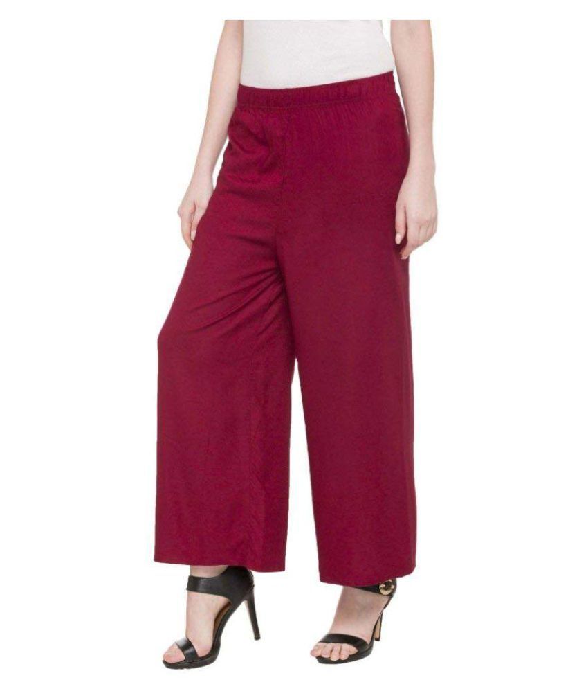 Buy Go Colors Cotton Palazzos Online at 