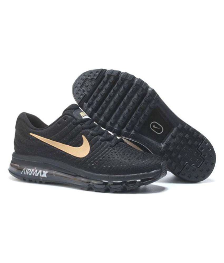 nike black gold shoes