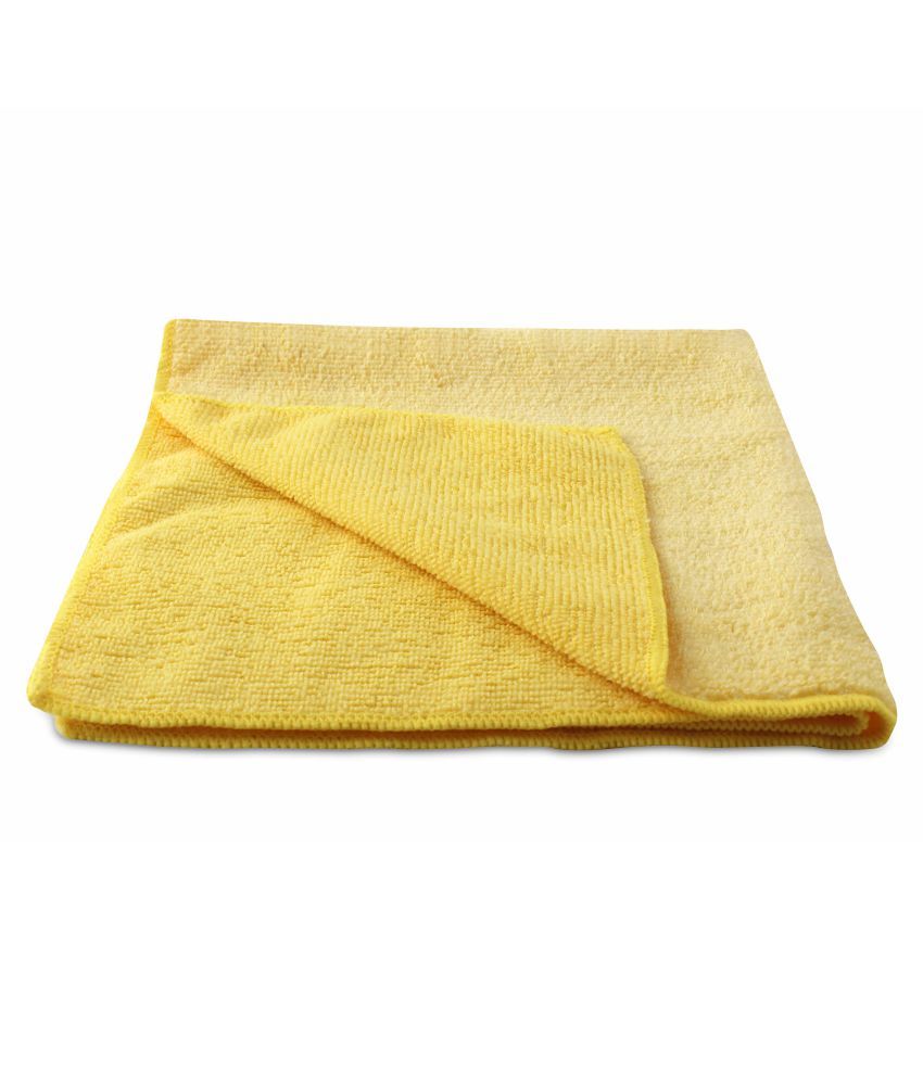 Bathe & Soak Pack of 3 Microfiber Magic Wipe, 40x40 cms, 250GSM (Yellow ...