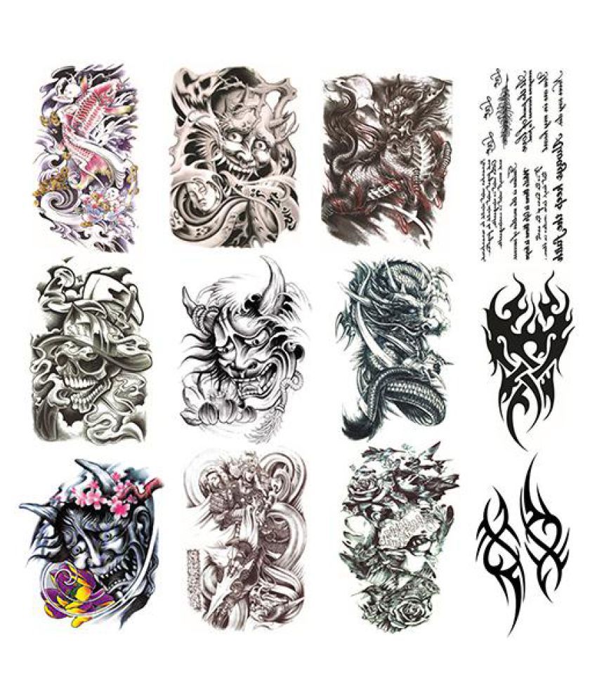 Large Sexy Tattoo Skull Temporary Body Arm Stickers Removable Waterproof Sticker Buy Online At