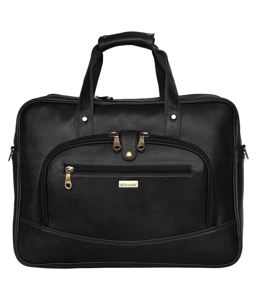 Scharf Tyler Reece-The Gift Of The Gab Black Leather Office Bag - Buy ...