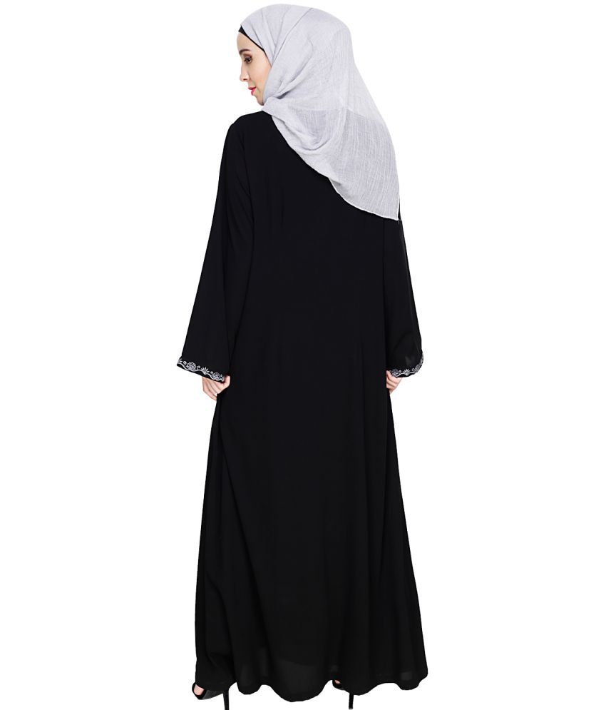 MODEST FOREVER Black Polyester Stitched Burqas without Hijab Price in ...