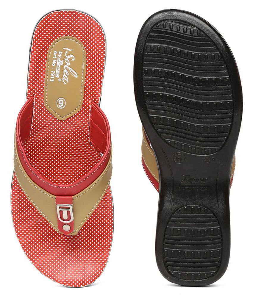paragon red and black slippers