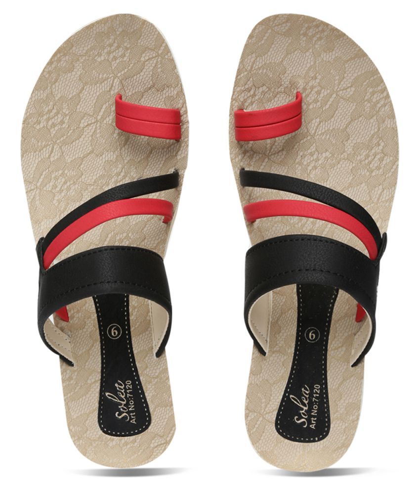 paragon red and black slippers