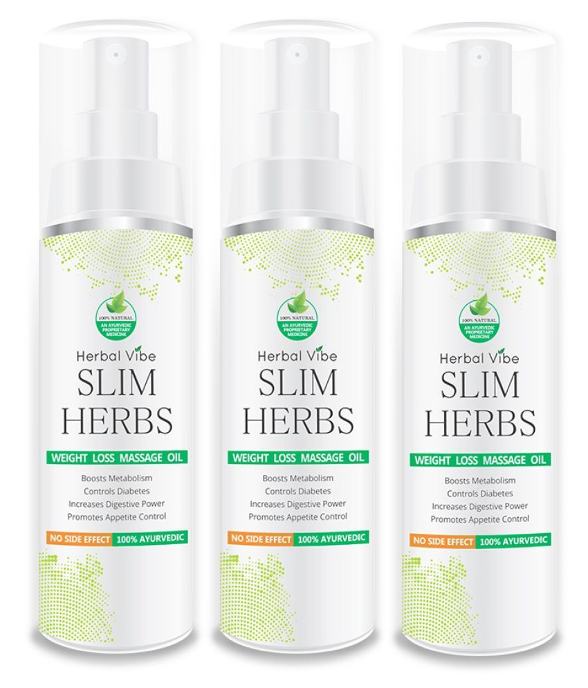 Herbal Vibe Slim Herbs 100 Ayurvedic Fat Burning Oil 100 ml