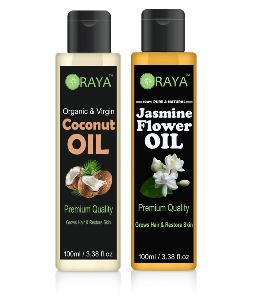     			ORAYA 100% Pure & Natural Cocount, Jasmine Oil 200 ml Pack of 2