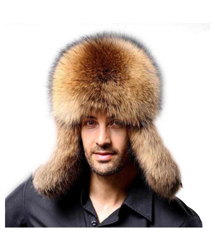 fur hat with ear flaps