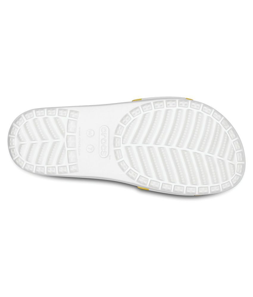 womens white crocs slides