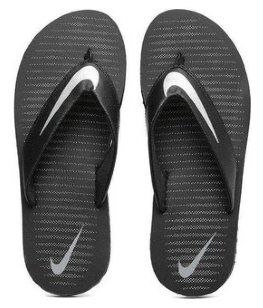 nike black daily slippers