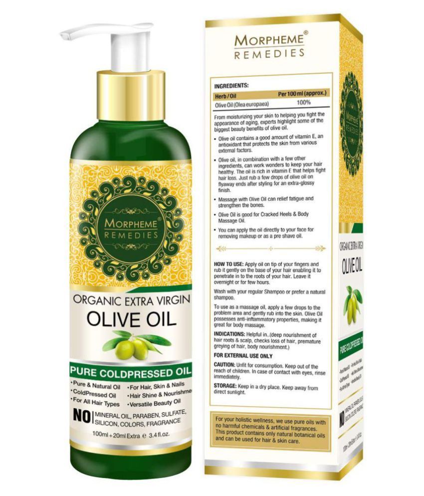 Morpheme Remedies Organic Extra Virgin Olive Oil Pure Coldpressed