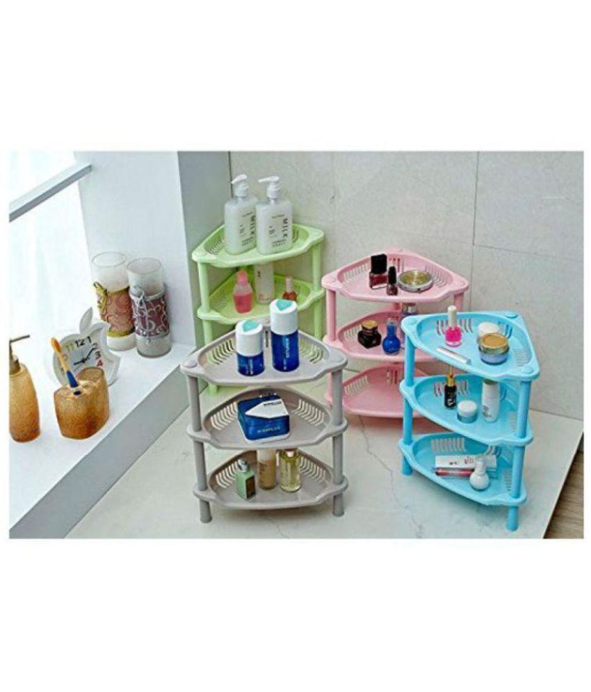 PINDIA Multifunctional Detachable 3Tier Plastic Bathroom Corner