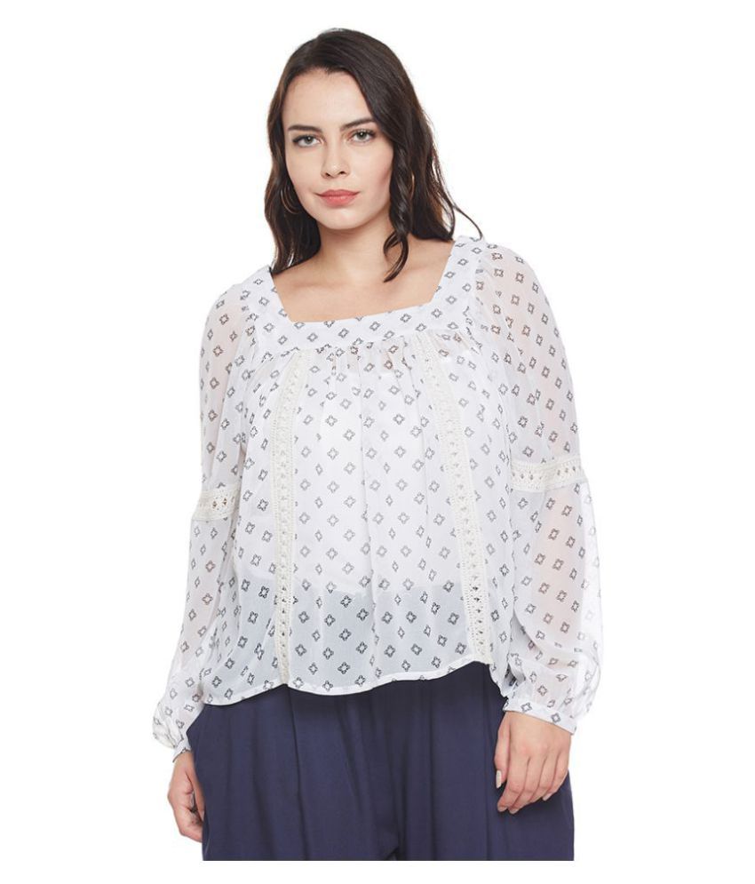 100 polyester plus size tops