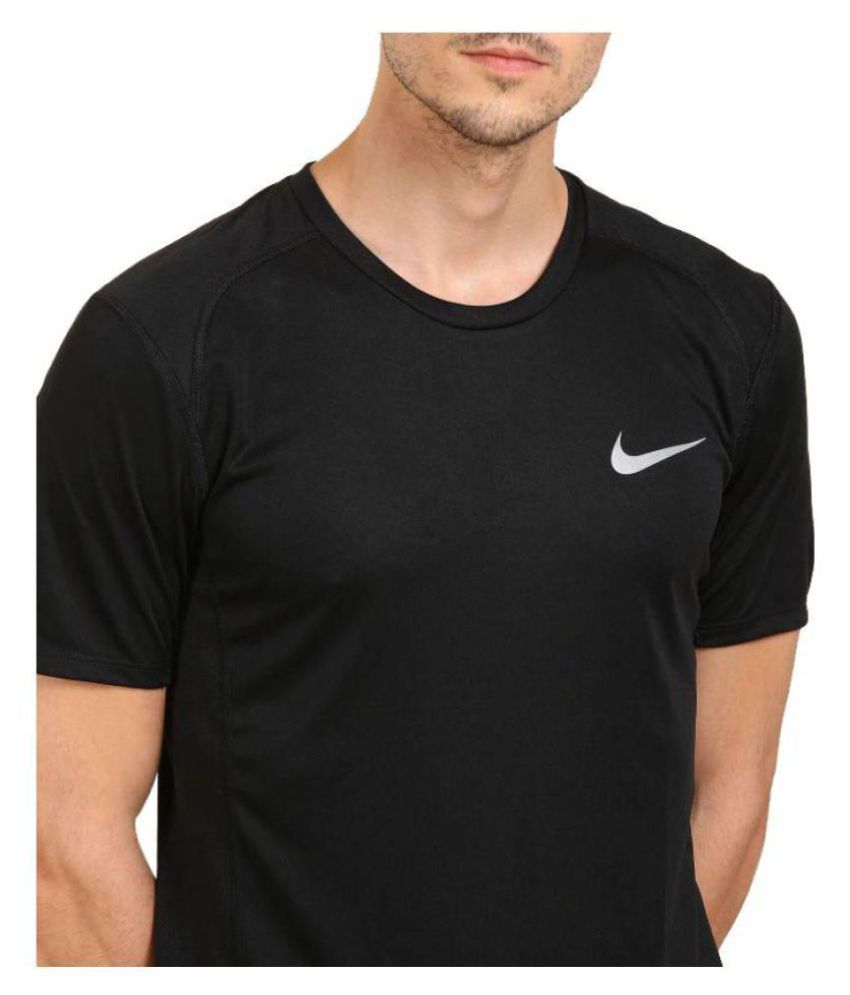 Nike Black Cotton Lycra T-Shirt Single Pack - Buy Nike Black Cotton ...