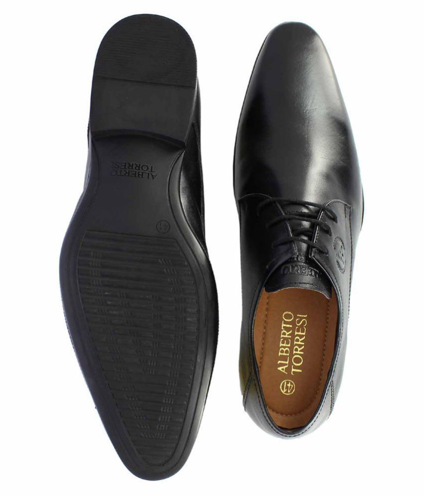 alberto torresi black formal derby shoes