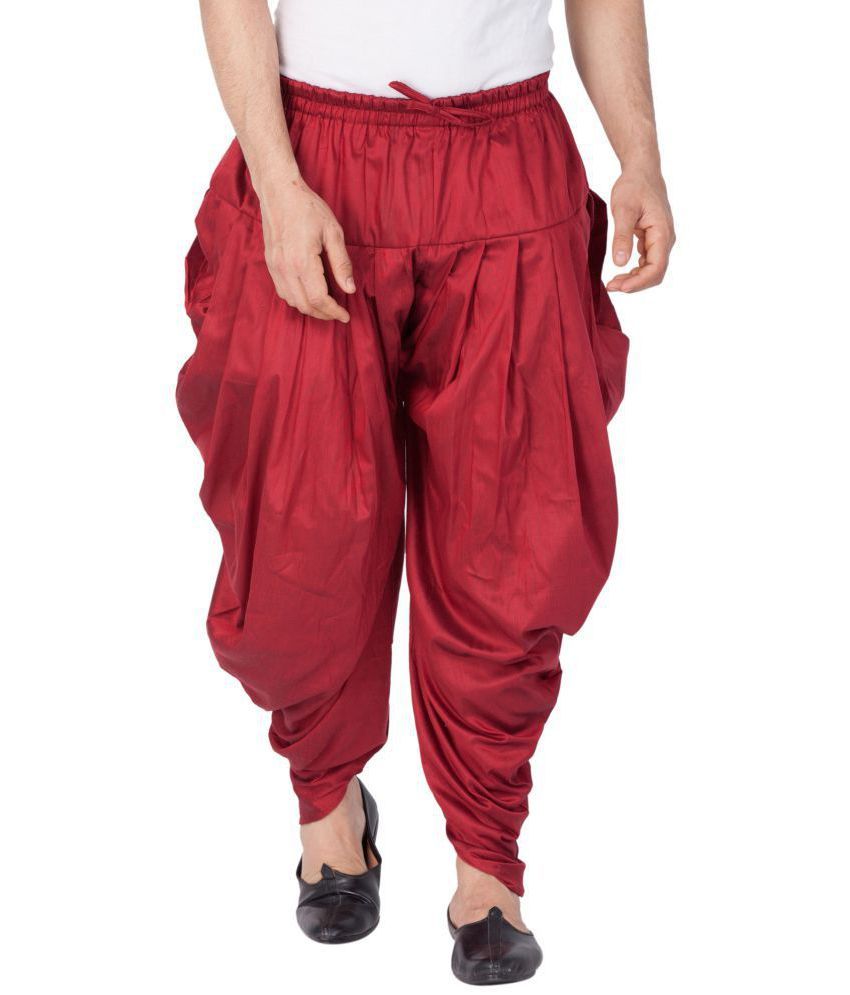 maroon shirt with dhoti