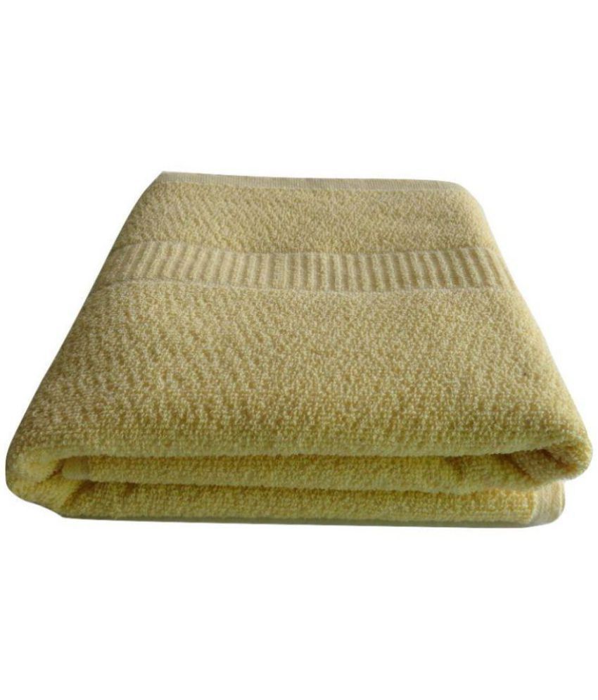 PYARO TOWELS Single Terry Bath Towel Yellow