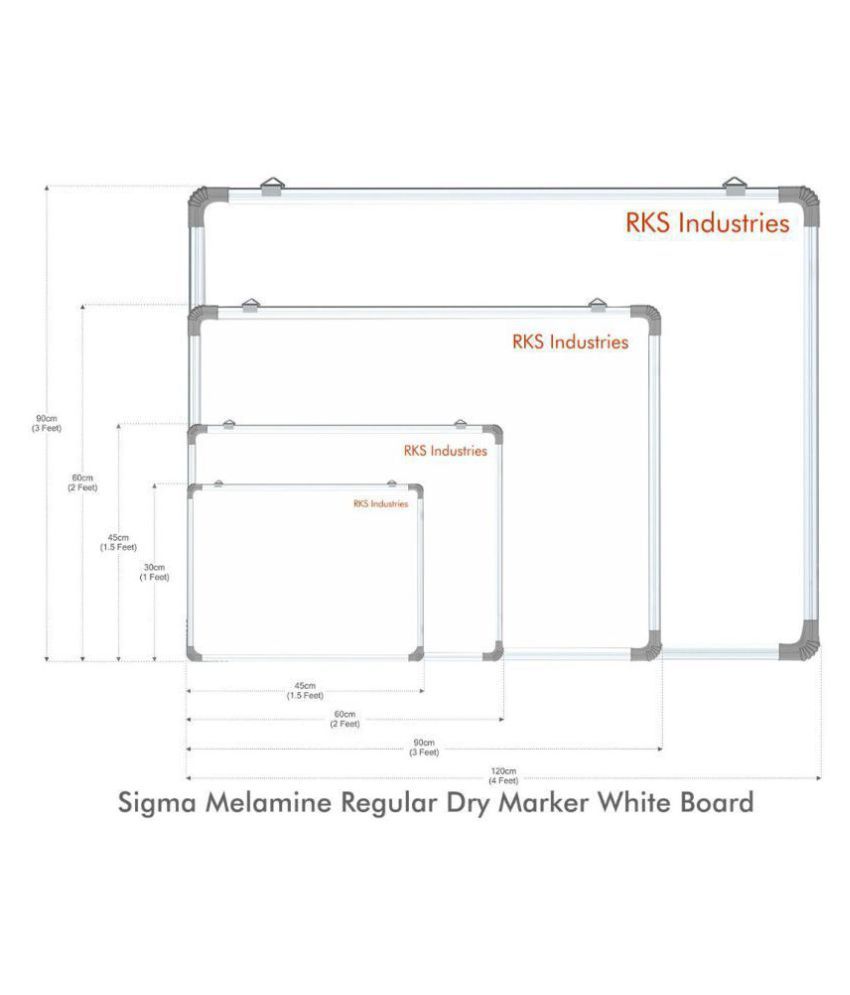 Rks Industries Non Magnetic White Board Lightweight Aluminium Rks Industries