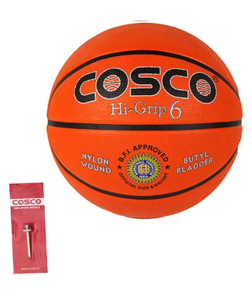 Cosco HiGrip Basketball ( Size 6 ) With 2 Needle Buy Online at Best