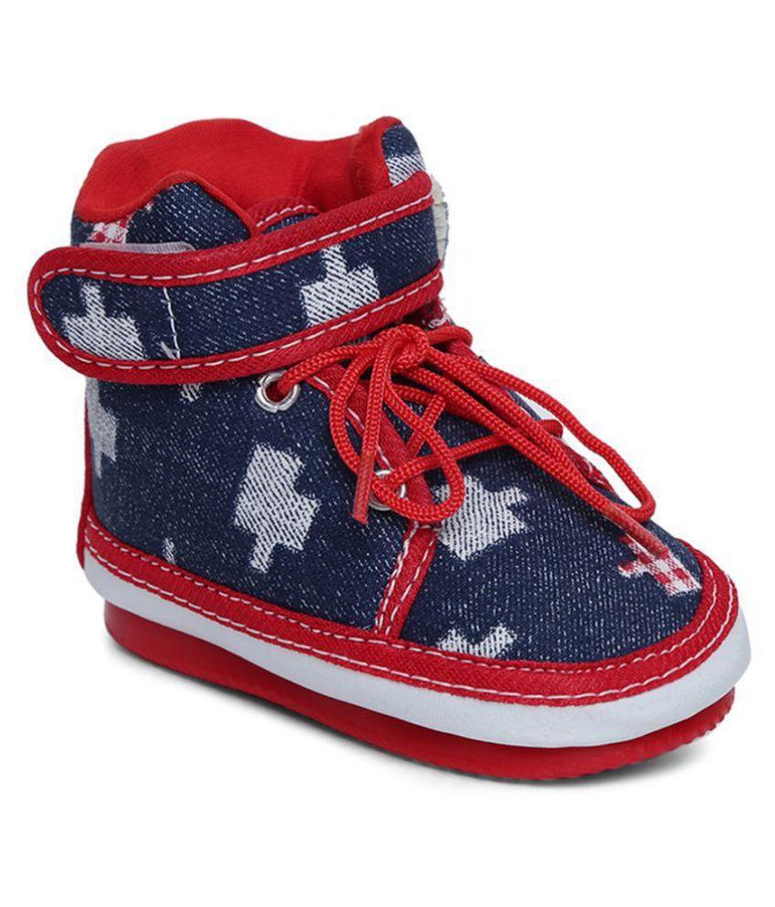 CHUTPUT Denim Blue Musical Shoes with Lace Whistle Musical