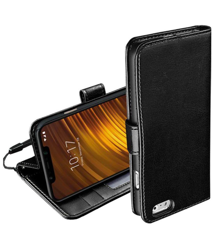 Xiaomi Redmi Poco F1 Flip Cover by N+ INDIA Black Flip Covers