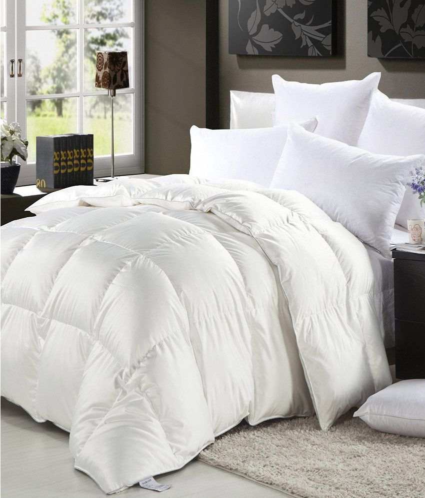 Valtellina Single Polyester Plain White Comforter Coordinated Buy