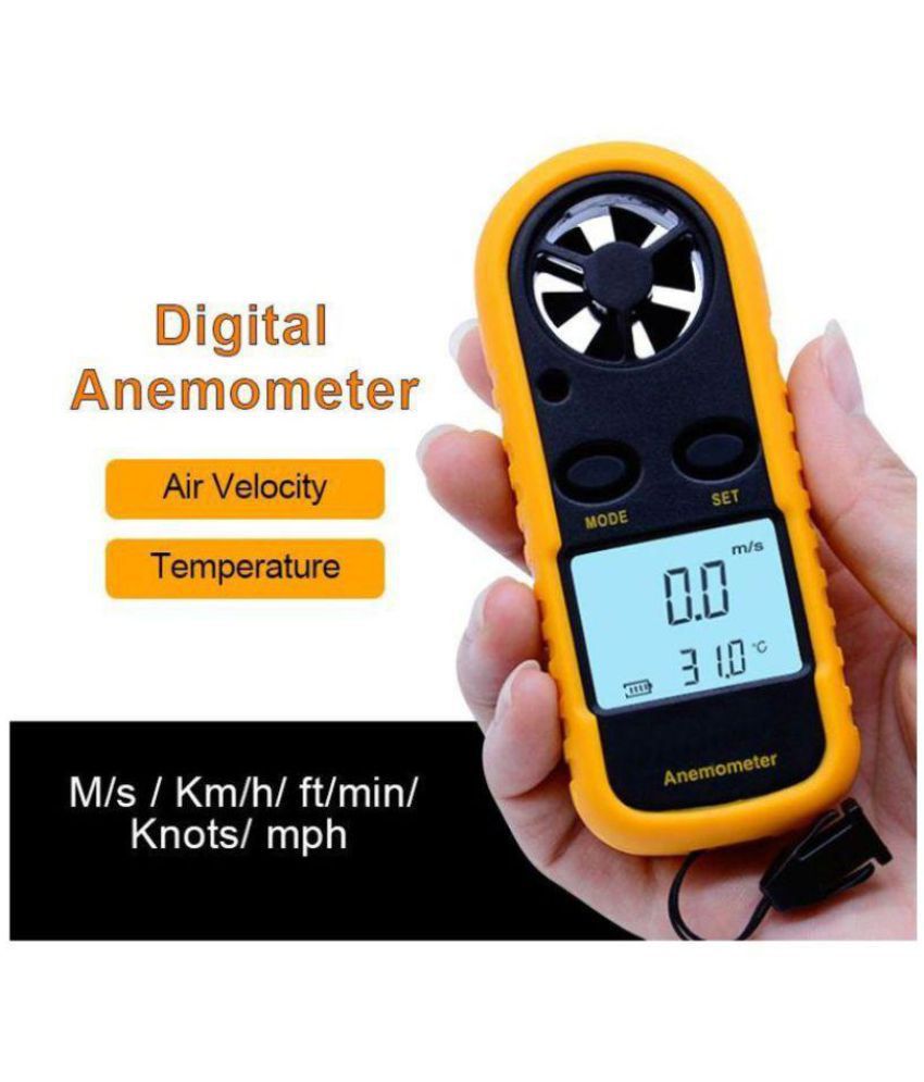 YUKILO Digital Anemometer GM 816 Wind Speed Measurement Temperature Measurement Easy High Precision Small Size Portable Convenient LCD Backlight Edition : GM816 